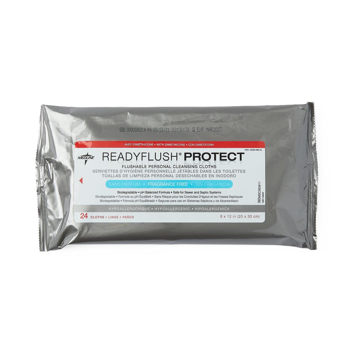 Medline ReadyFlush Biodegradable Flushable Wipes