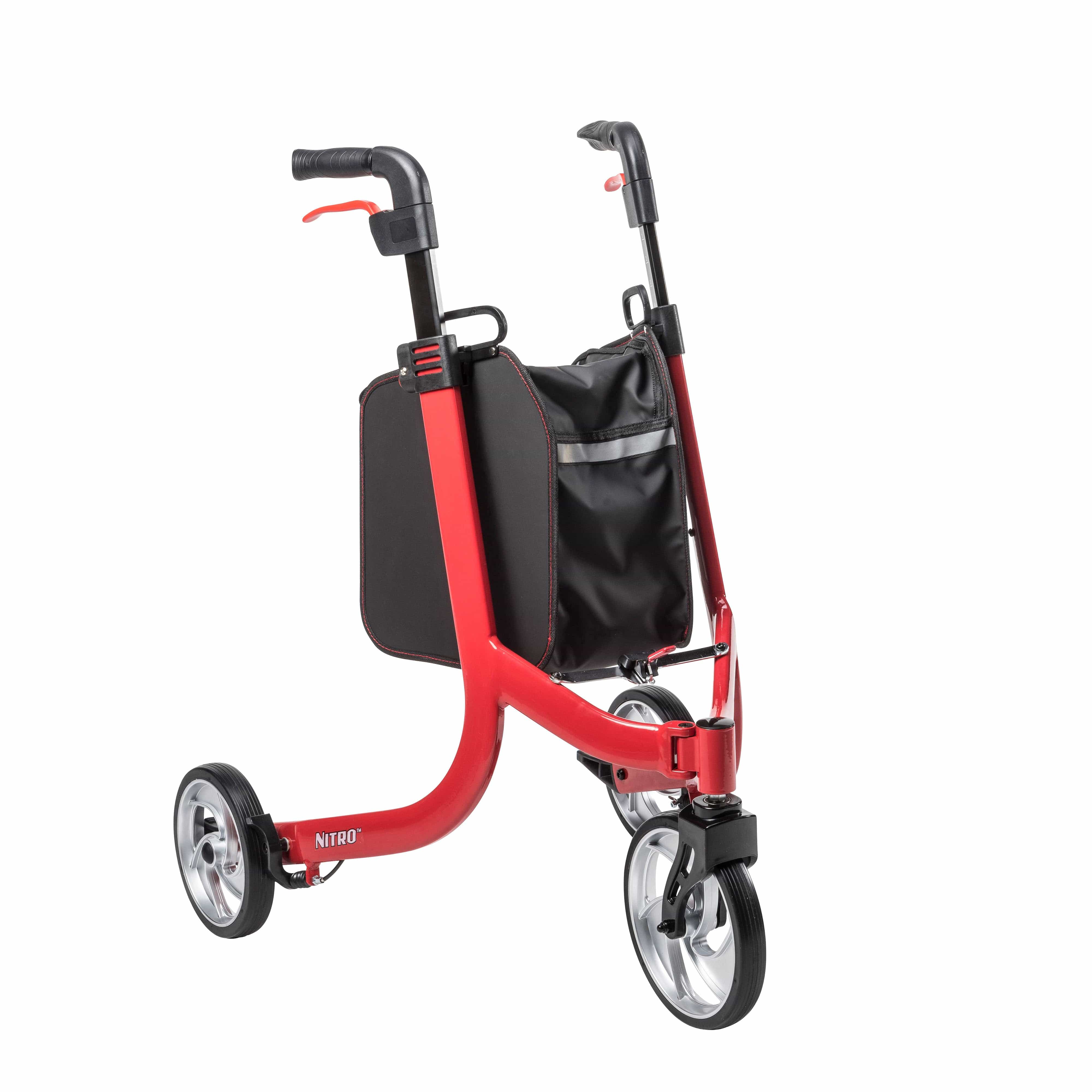 Drive Medical Drive Medical Nitro Euro Style 3-Wheel Rollator Rolling Walker rtl10266twhl