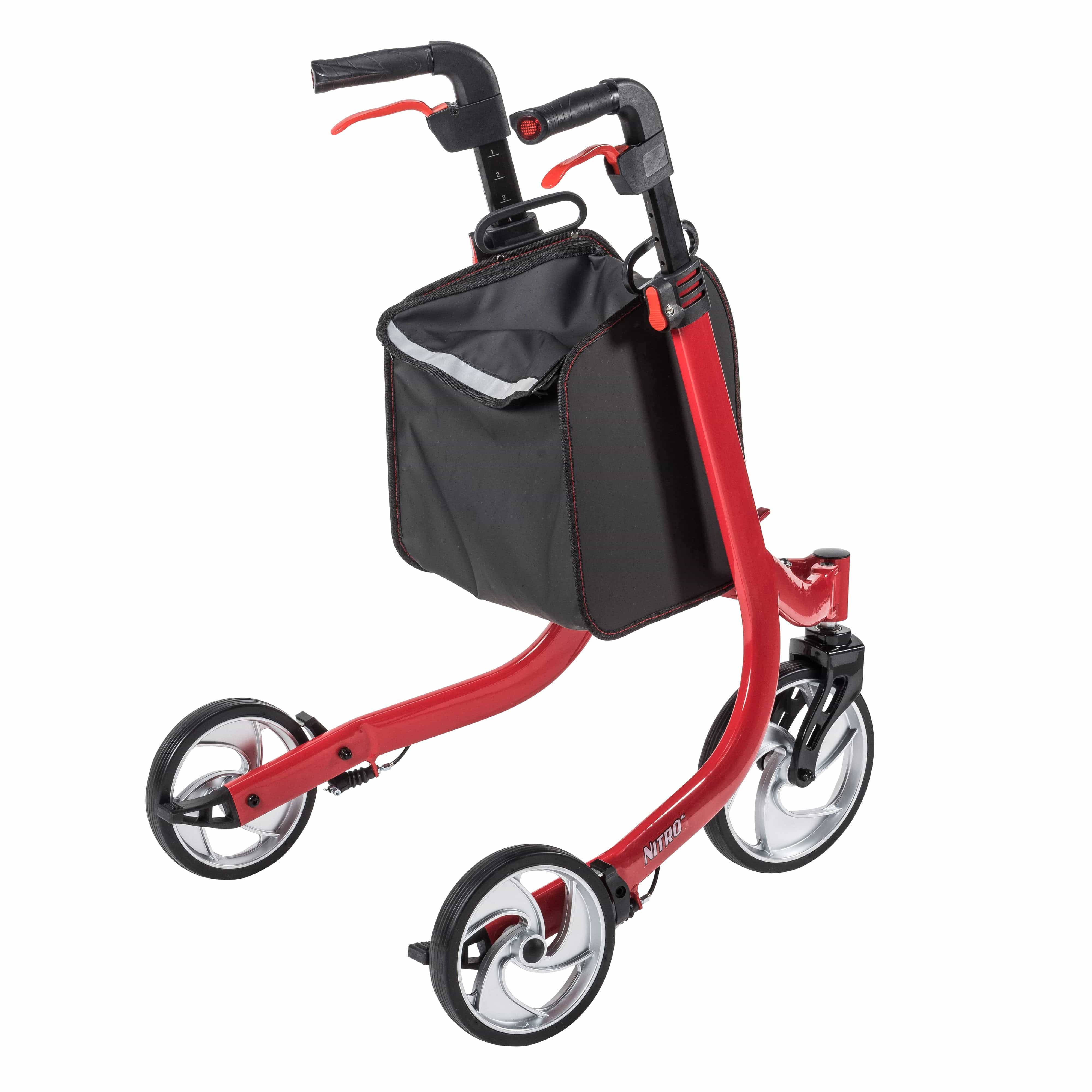 Drive Medical Drive Medical Nitro Euro Style 3-Wheel Rollator Rolling Walker rtl10266twhl